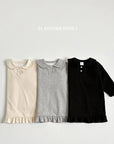 Buttoned Frill One-piece