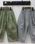 Small Stripe Pleated Pants