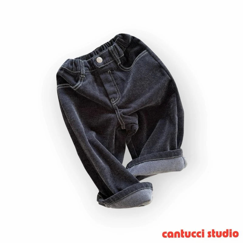 Little Foxx – Spy Fleeced Denim Pants