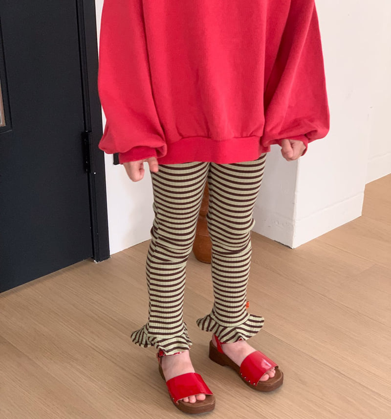Little Foxx – Striped Frill Leggings