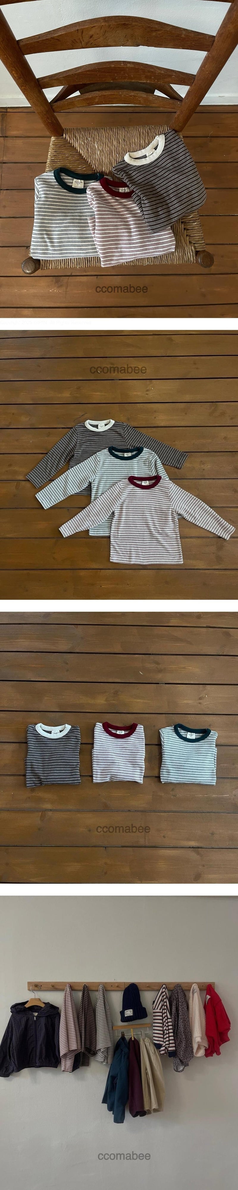 Little Foxx – Latte Stripe Tee