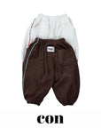 Little Foxx – Snow Fluffy Striped Jogger Pants