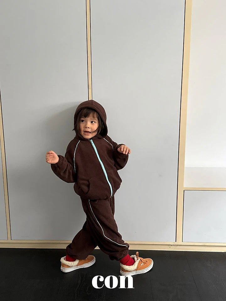 Little Foxx – Snow Fluffy Striped Jogger Pants