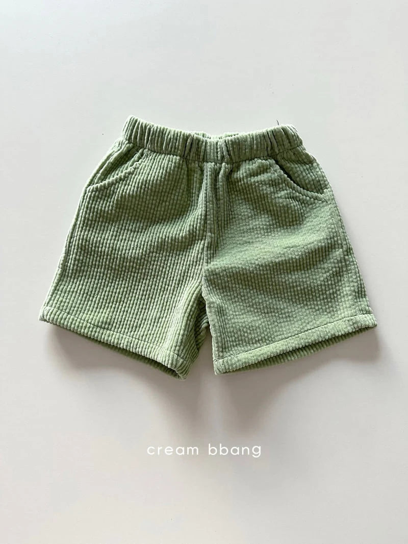 Little Foxx – Matcha Corduroy Half Pants