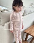 Little Foxx – Stripe Ribbed Leggings Set