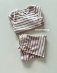 Little Foxx – Stripe Ribbed Leggings Set