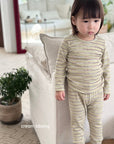 Little Foxx – Stripe Ribbed Leggings Set