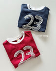 Little Foxx – 23 Embroidered Color-Block Tee