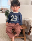 Little Foxx – 23 Embroidered Color-Block Tee