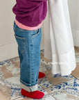 Little Foxx – Wide Denim Straight Pants