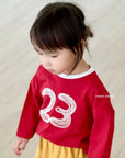 Little Foxx – 23 Embroidered Color-Block Tee