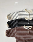 Striped Button Sweatshirt