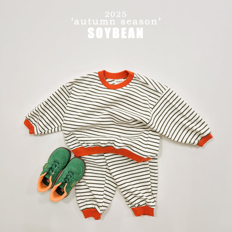 Pointed Stripe Top Bottom Set