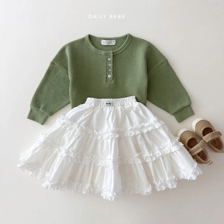 Little Foxx – Waffle Henley Neck Tee