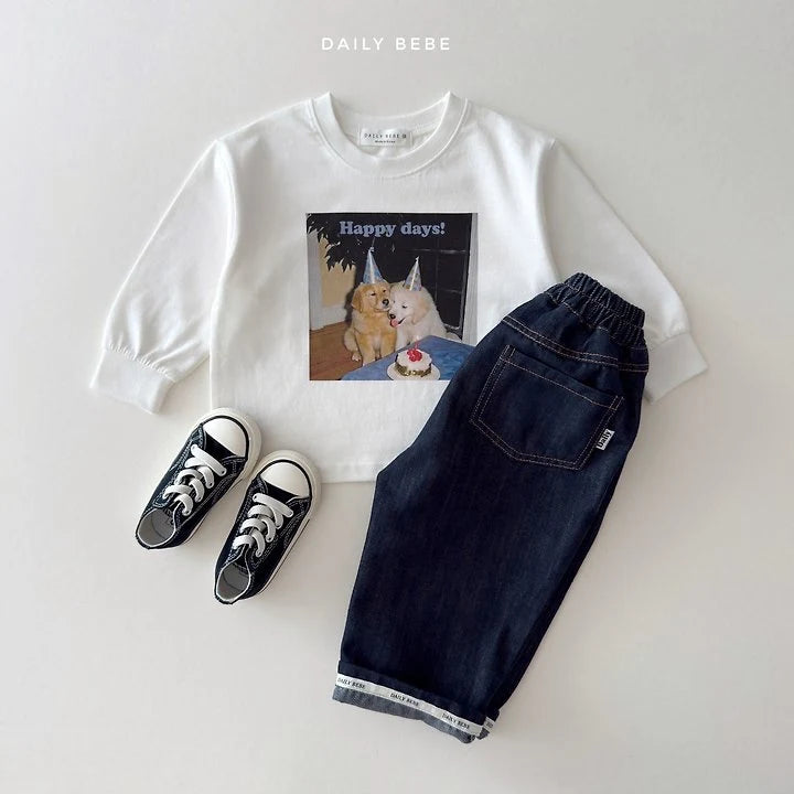 Little Foxx – Roll-Up Raw Denim Pants