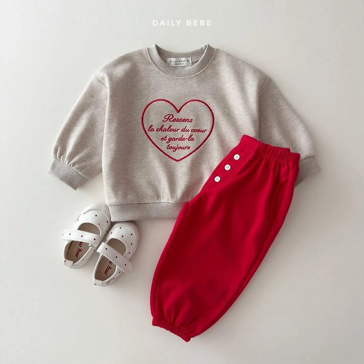 Little Foxx – Heart Embroidery Sweatshirt