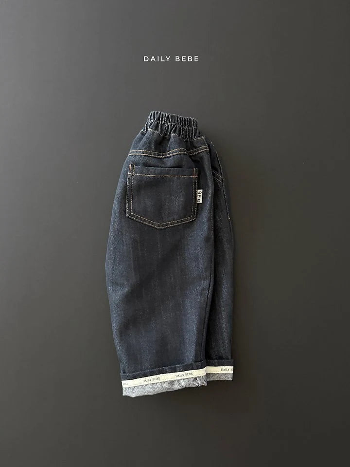 Little Foxx – Roll-Up Raw Denim Pants