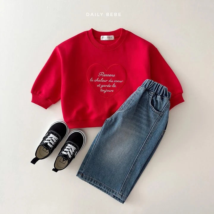 Little Foxx – Heart Embroidery Sweatshirt