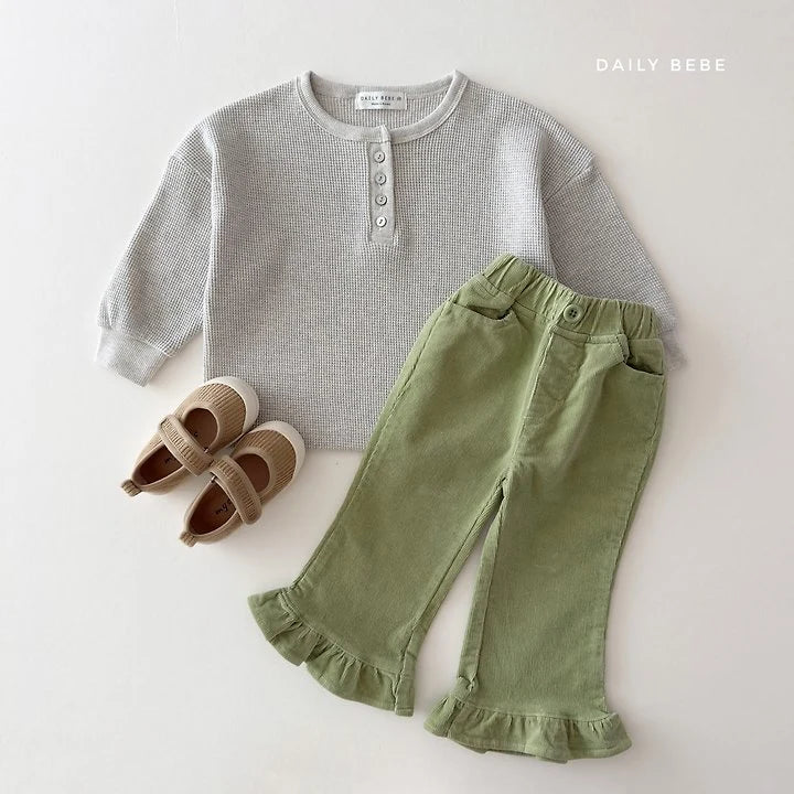 Little Foxx – Waffle Henley Neck Tee