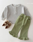 Little Foxx – Waffle Henley Neck Tee