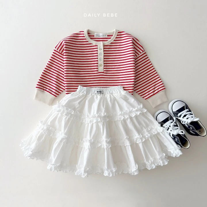 Little Foxx – Stripe Henley Neck Tee