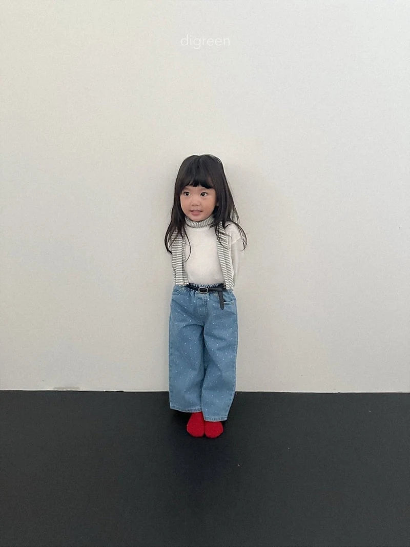 Dot Denim Pants