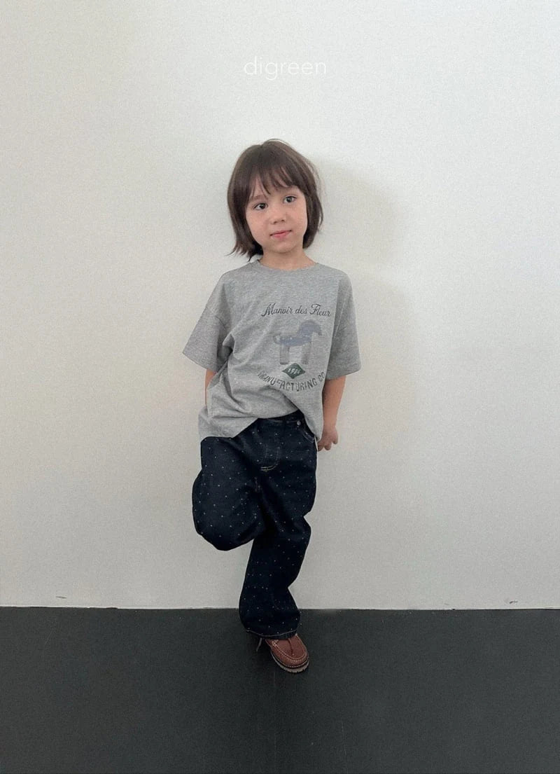 Dot Denim Pants
