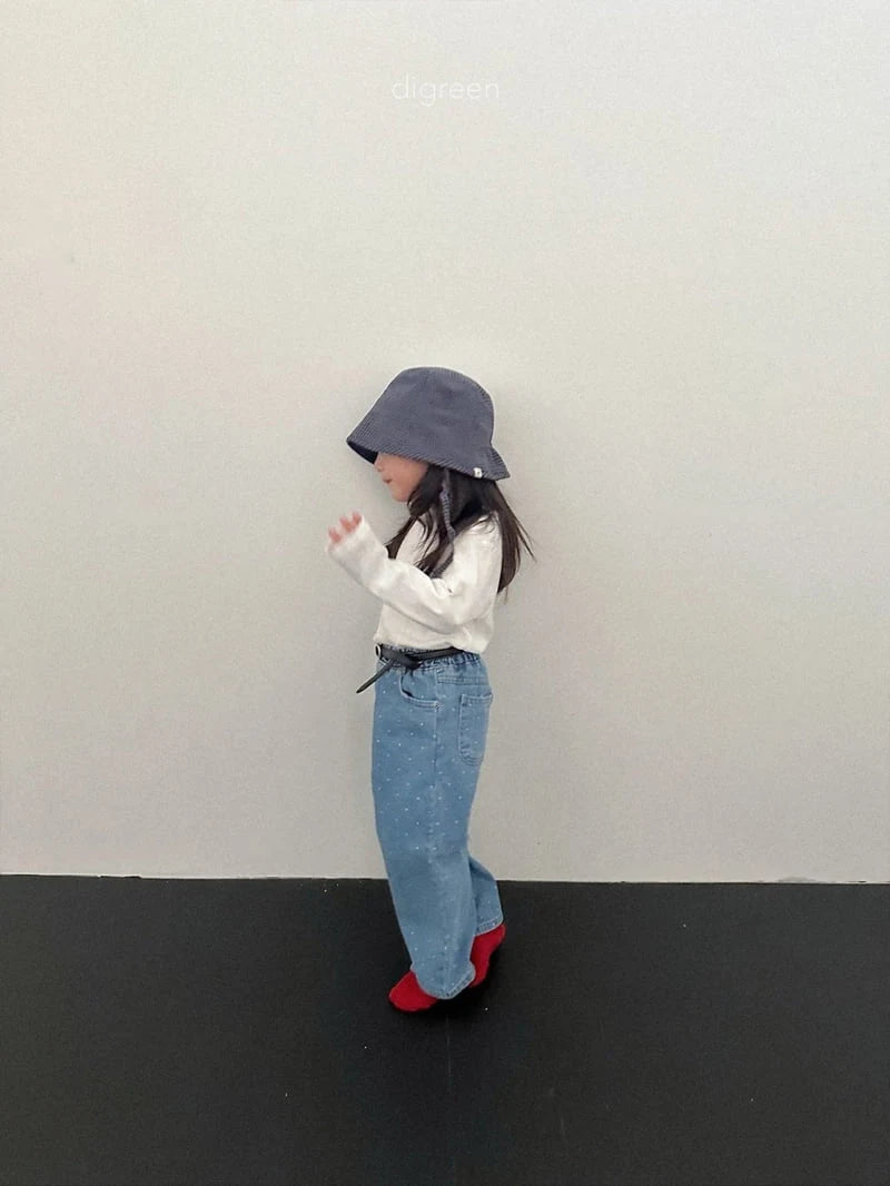 Dot Denim Pants