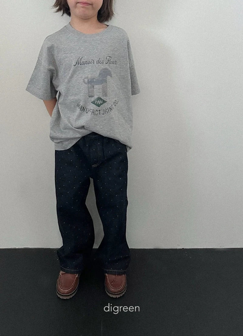 Dot Denim Pants