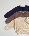 Teddy V-Neck Sweatshirt