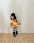 Striped Collar Sweatshirt