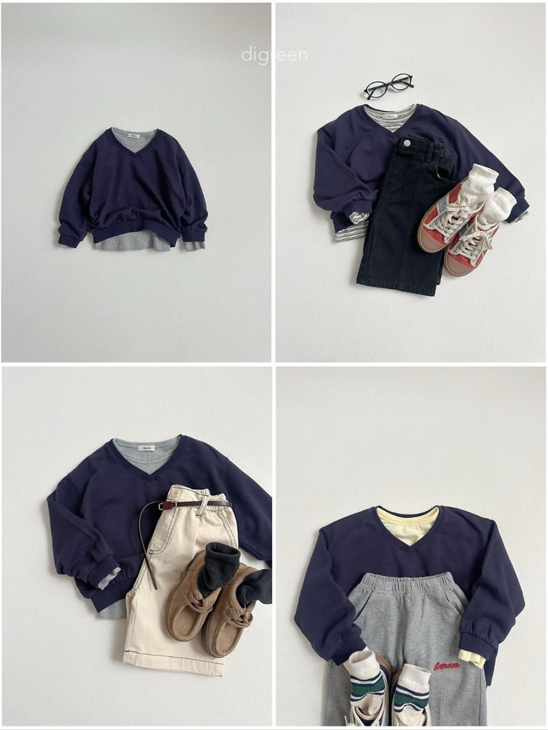 Teddy V-Neck Sweatshirt
