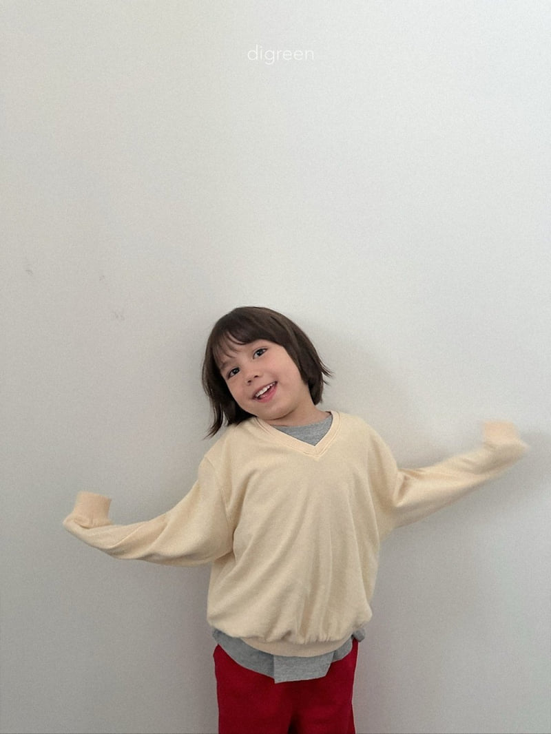Teddy V-Neck Sweatshirt