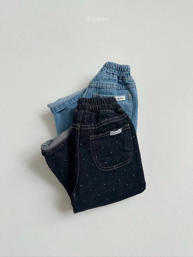 Dot Denim Pants