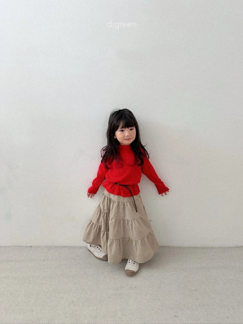 Check Tiered Skirt