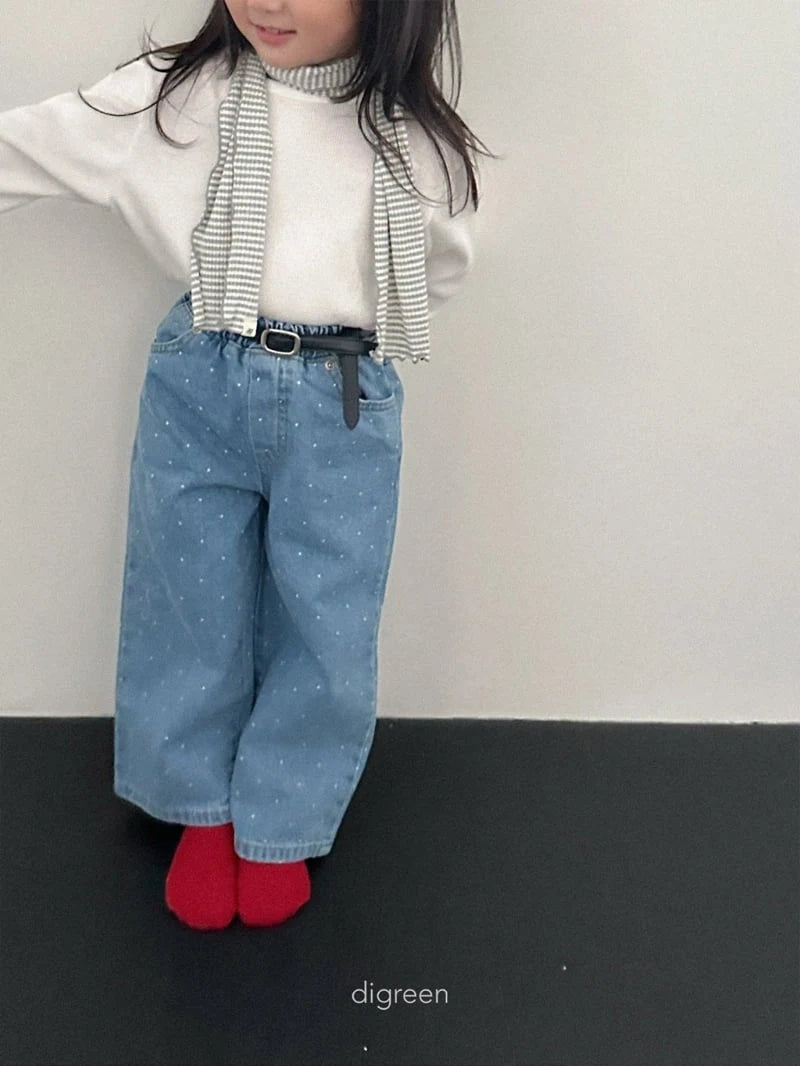 Dot Denim Pants