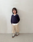 Teddy V-Neck Sweatshirt