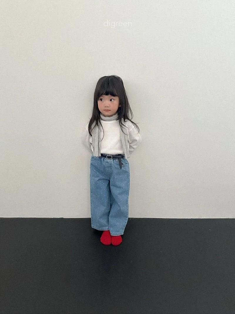 Dot Denim Pants