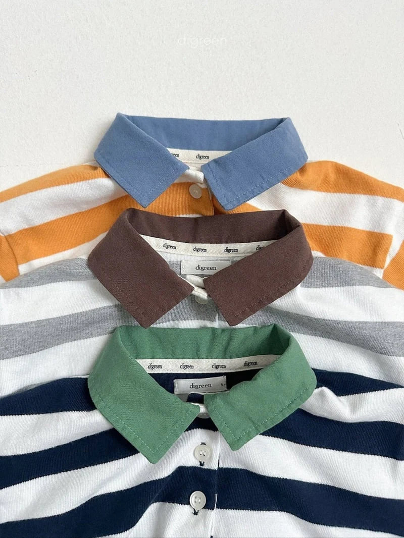 Striped Collar Sweatshirt