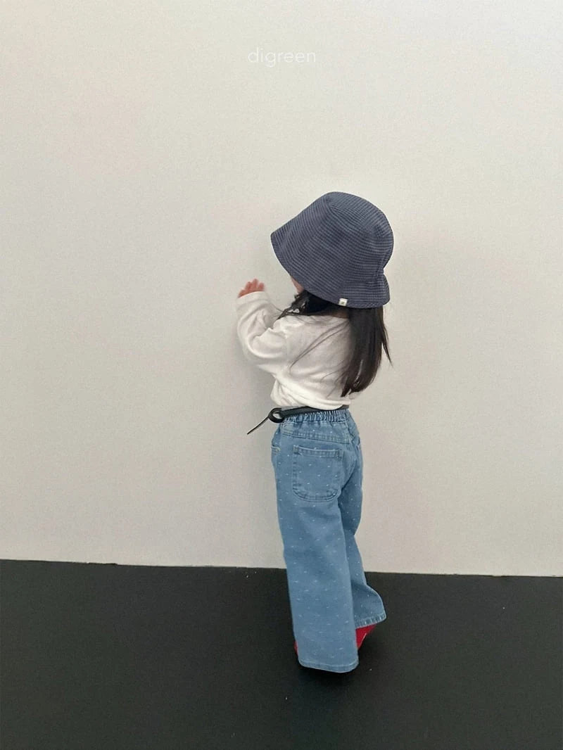 Dot Denim Pants
