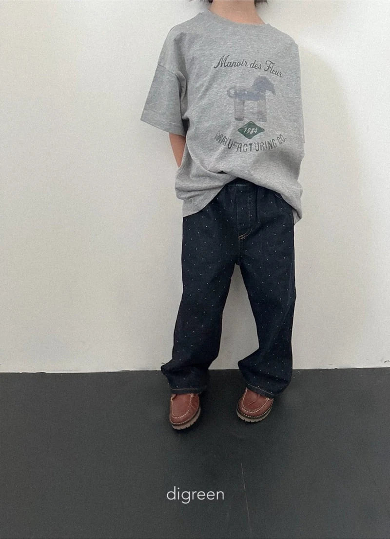 Dot Denim Pants