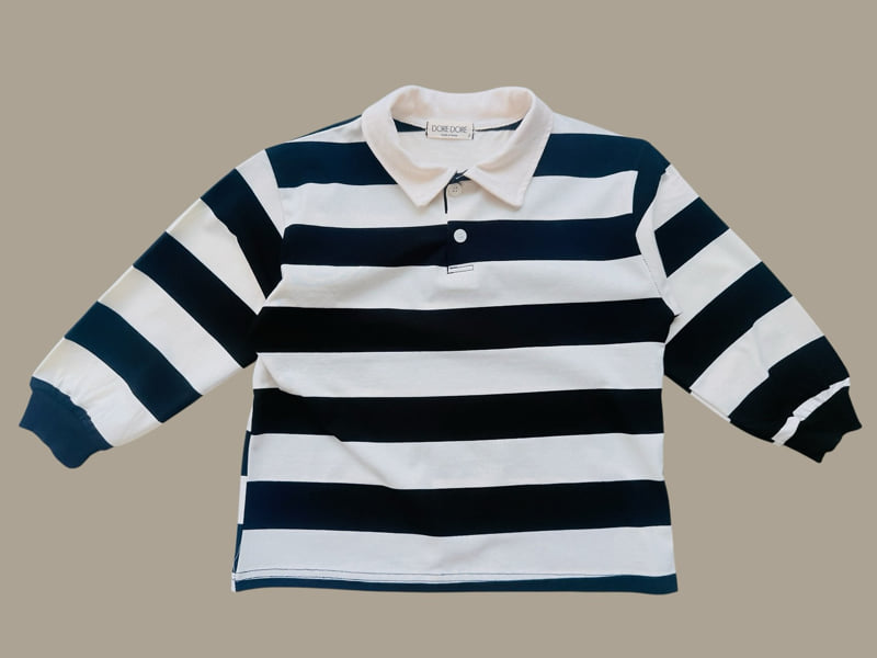Little Foxx – Autumn Stripe Collar Tee