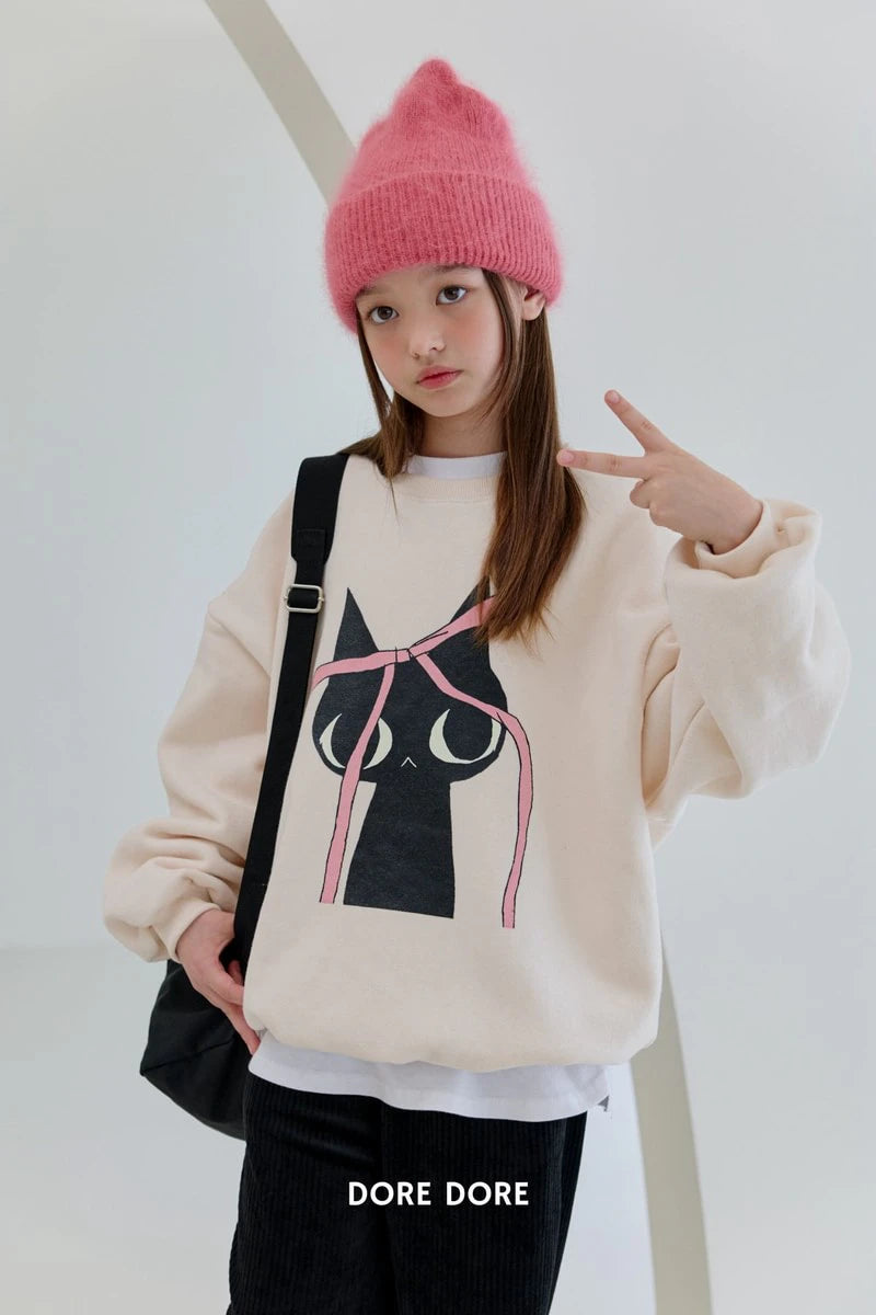 Little Foxx – Double Fleece Ribbon Cat Sweatshirt