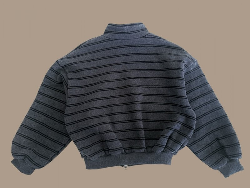 Little Foxx – Double Fleece Striped Zip-up