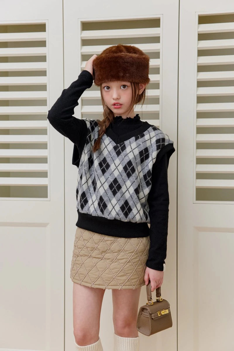 Little Foxx – Fleece Argyle Vest
