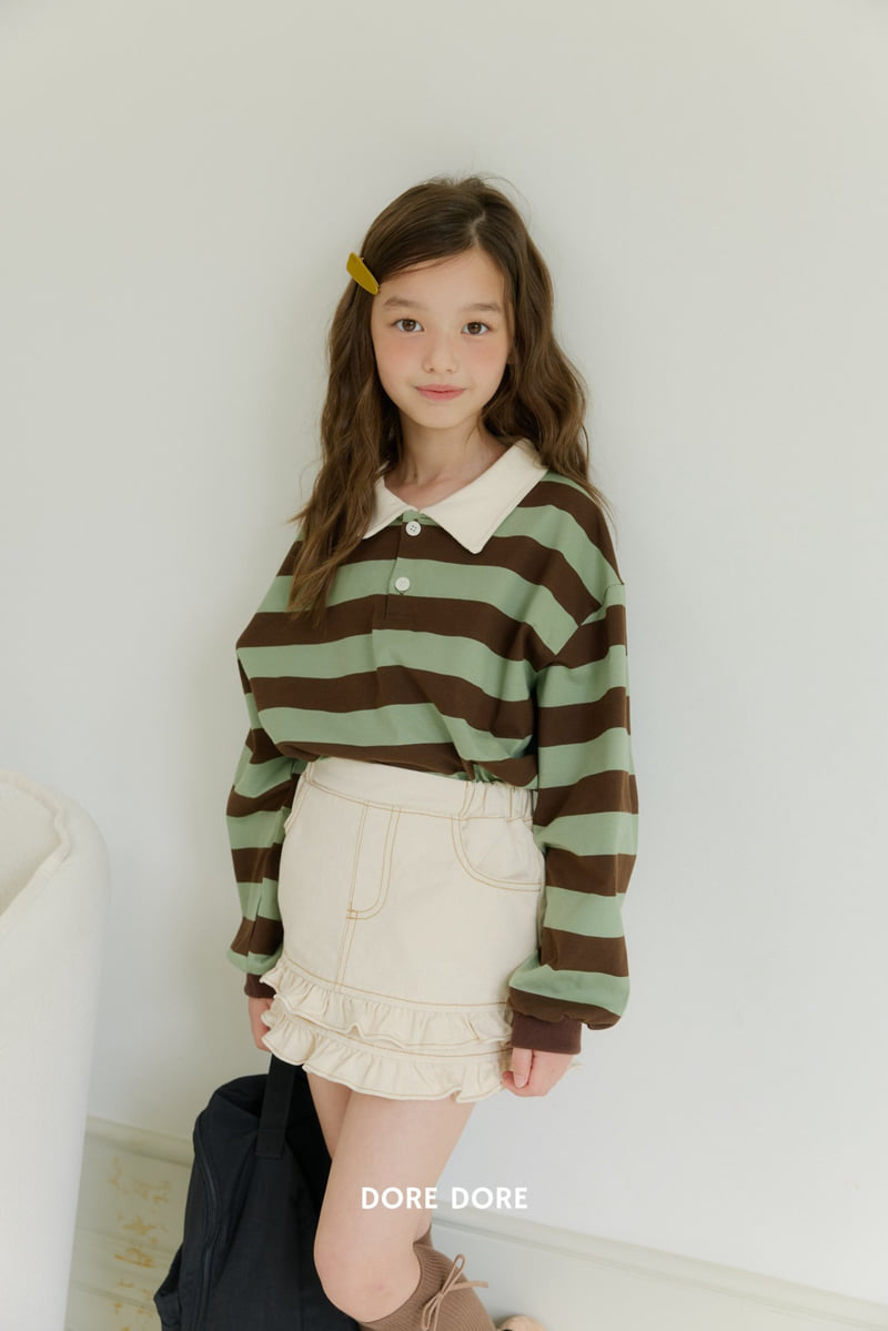 Little Foxx – Autumn Stripe Collar Tee
