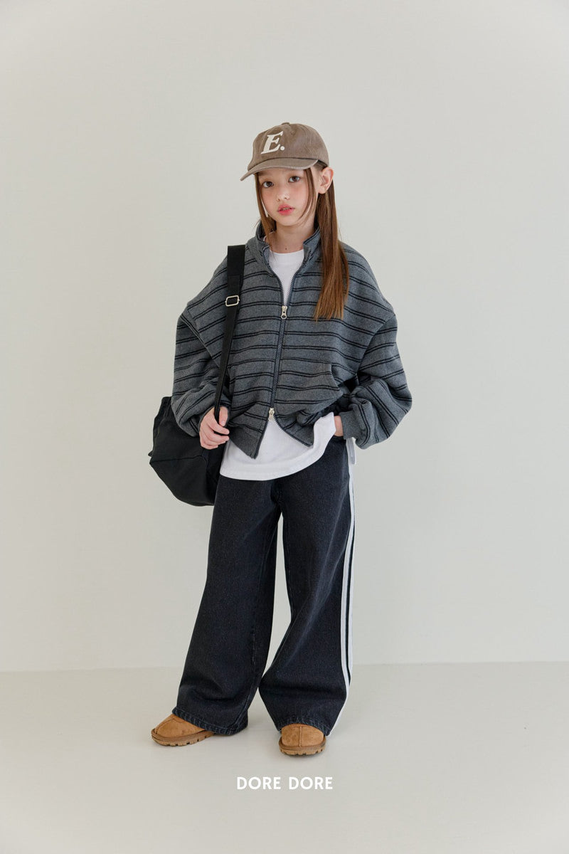 Little Foxx – Double Fleece Striped Zip-up