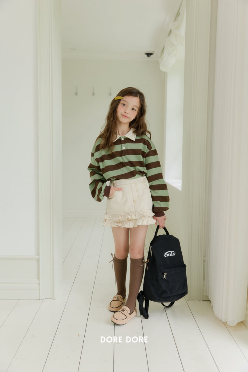 Little Foxx – Autumn Stripe Collar Tee