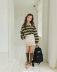Little Foxx – Autumn Stripe Collar Tee