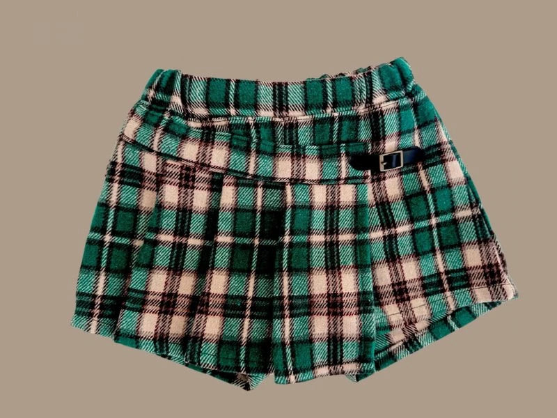 Little Foxx – Velour Woolen Check Shorts